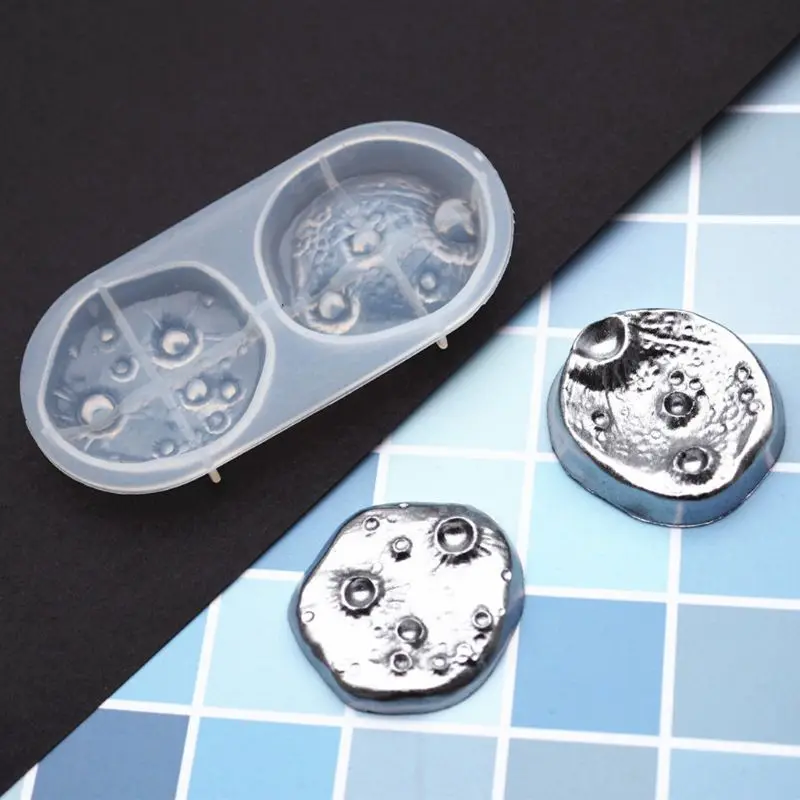 Круглая луна планеты космическая каменная подвеска метеорит Смола прессформы