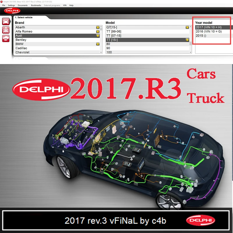 Новейший инструмент диагностики DS150E 2017 R3 R1 VCI VD tcs pro с bluetooth для delicht obd2 новыми реле