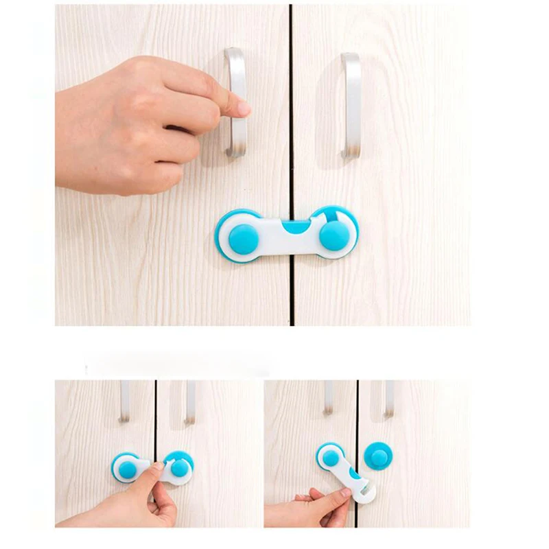 5Pcs Child Security Protective Device Kids Box Drawer Cupboard Cabinet Wardrobe Door Fridge Safety Lock Toys Practical Jokes | Игрушки и