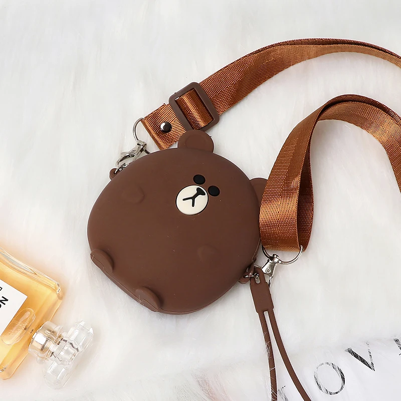 Мультяшный кошелек для девочек сумочки Kawaii мини сумки на молнии с цепочкой