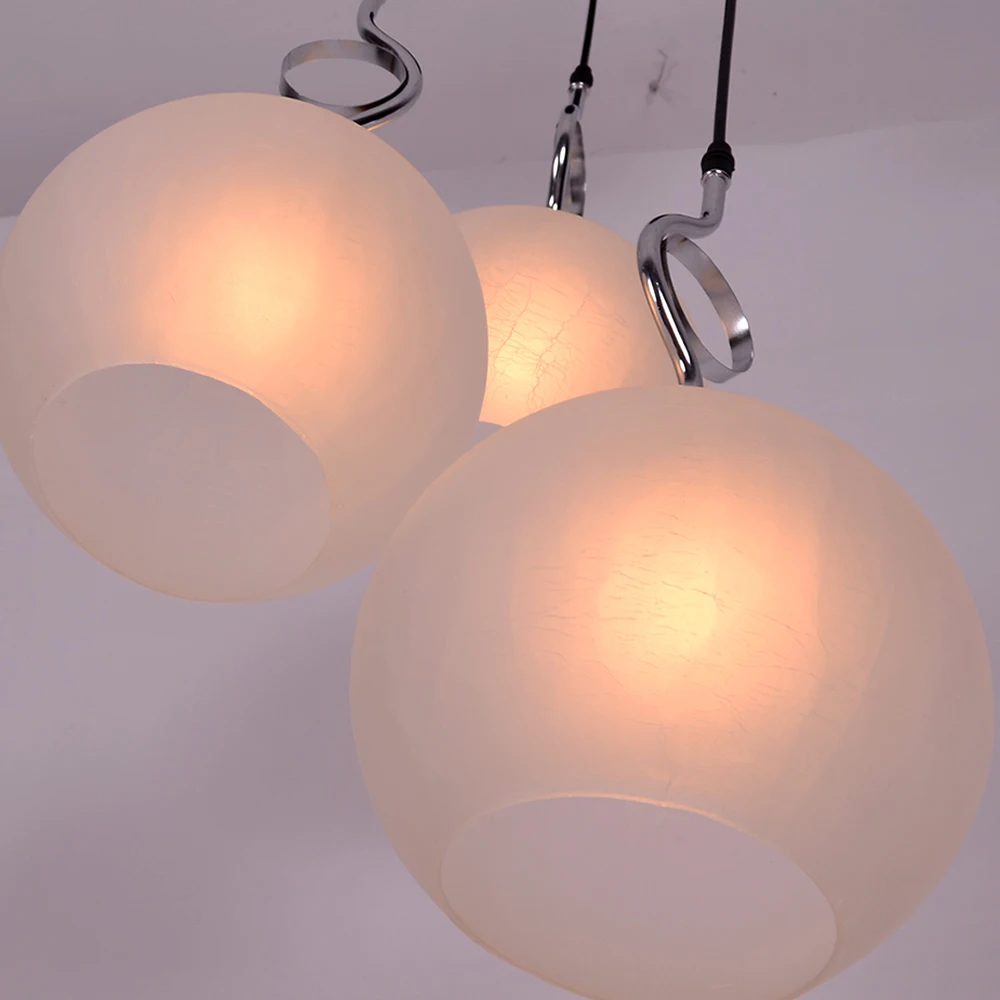 Подвесная лампа для столовой современный круглый стеклянный светильник барной