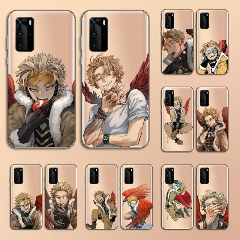 

Hawks Coat japan anime Phone Case Transparent for Huawei nove e 6 5 4 3 2 s i se pro lite custom protective capa