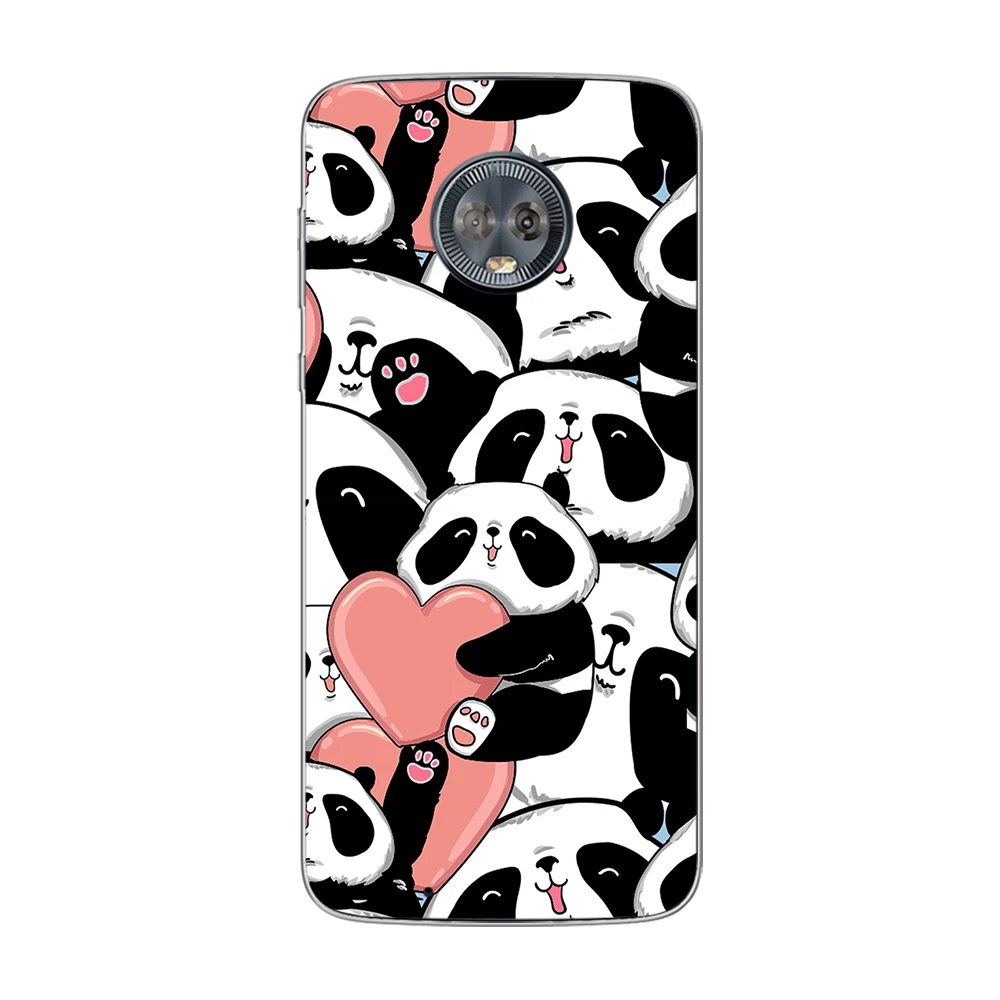 Милый мультяшный чехол с пандой для Motorola Moto E6 C Z2 Z3 ONE P30 G4 G5 G5S G6 G7 E3 E4 E5 Plus Play Power X4