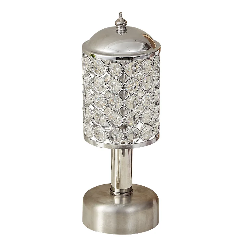 

Diamond table lamp USB charging wrought iron decoration table lamp bedroom bedside bar table crystal lamp night light