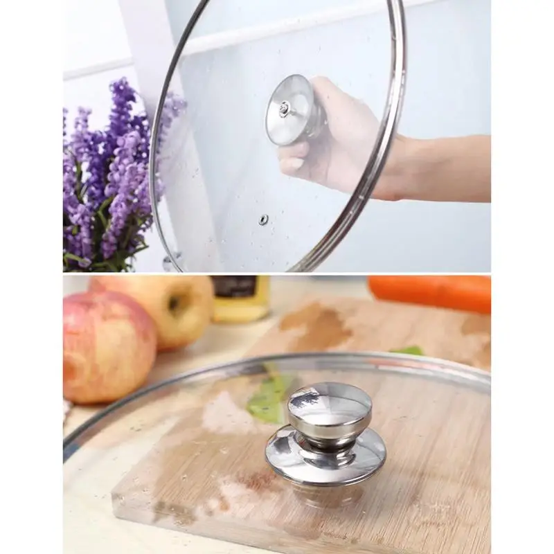 

Pot Lid Knob Universal Stainless Steel Pot Cover Handle Cookware Lid Replacement Silver Color Kitchen Accessories Wholesale