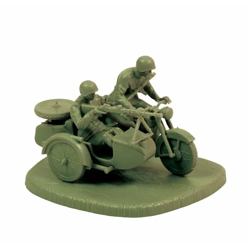 Сборная модель &quotСоветский мотоцикл М-72 с коляской и экипажем&quot Звезда 6277
