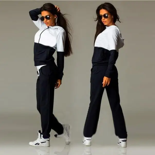 Женская повседневная одежда из 2 предметов толстовка с длинными рукавами