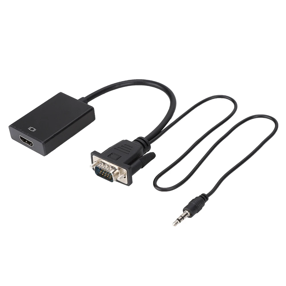 Кабель видеоконвертера нового поколения с аудиоразъемом VGA в HDMI-совместимый