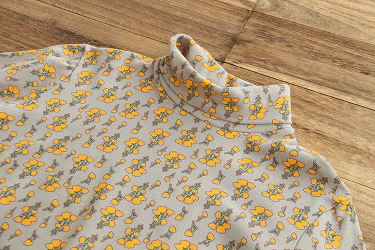 

6942 New autumn Women Blouse Literary vintage Floral Print Loose Long Sleeve Shirt Tops Women