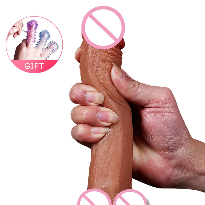 Реалистичный жидкий силиконовый фаллоимитатор на ощупь огромный большой пенис с