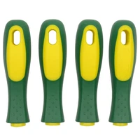 retail 8 pack ergonomic rubber file handle for file or mills round hole and rectangular hole 4 13inch length