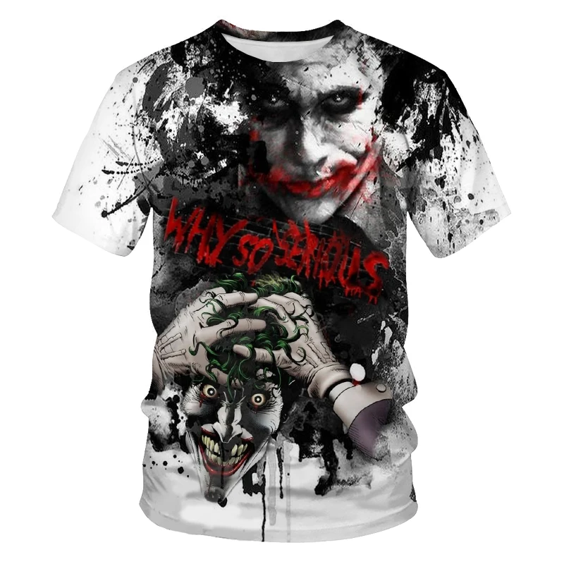 

2021 summer fashion men's and couple short-sleeved tops American movie themed characters 3D printed O-neck T-shirt