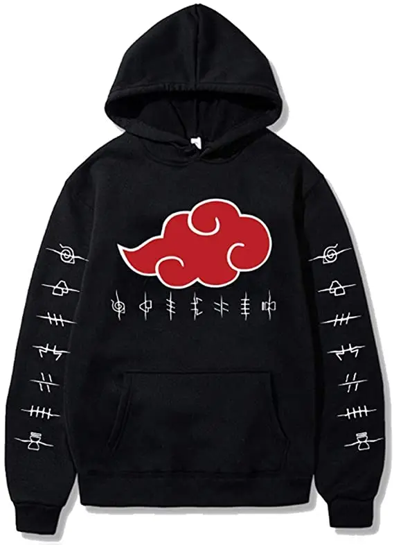 

Cossky Men 3D Printed Autumn Winter Black Hoodie Sweatshirt Pullover Sweater Jacket Anime Cosplay Costume Hooded