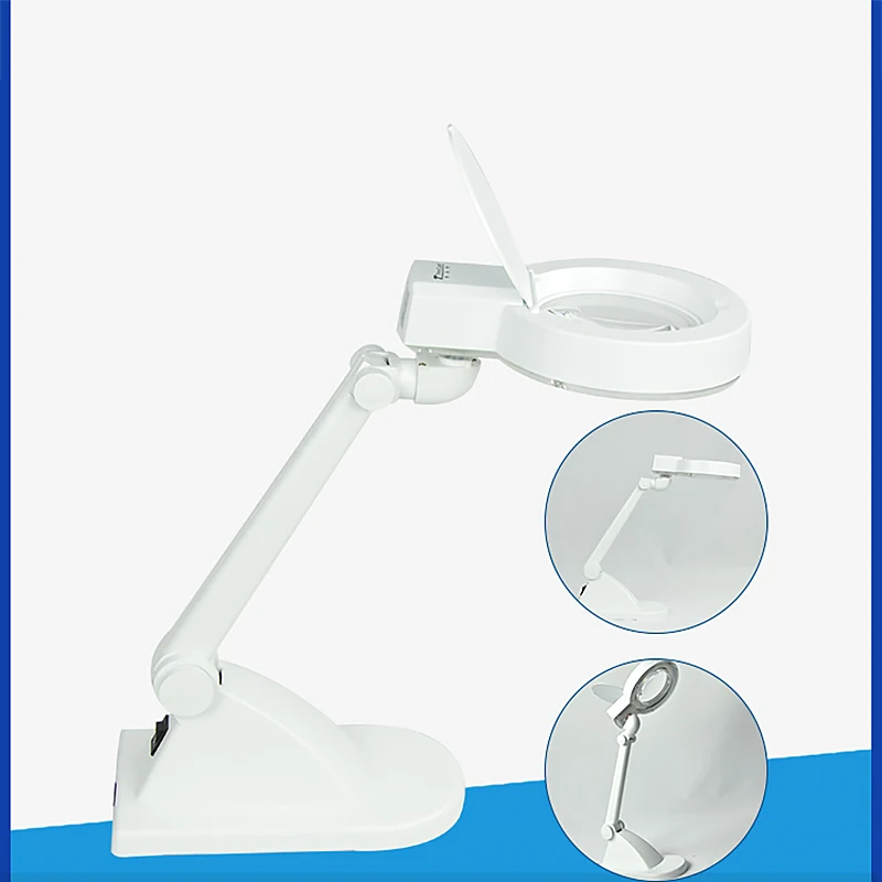 

Desk lamp led Table Lamp Adjustable Reading Lamp with Magnifier Vertical Table Lamp for Repairing Home Use Bedroom