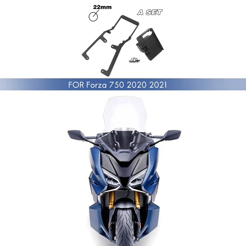 

Motorcycle Windshield Mobile Phone Holder 22MM GPS Navigation Bracket with Base for Honda Forza 750 FORZA750 2020 2021