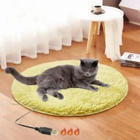 usb pet electric blanket heating mat puppies cat plush pad blanket warm cat carpet cushions small heater bed for small dog cat
