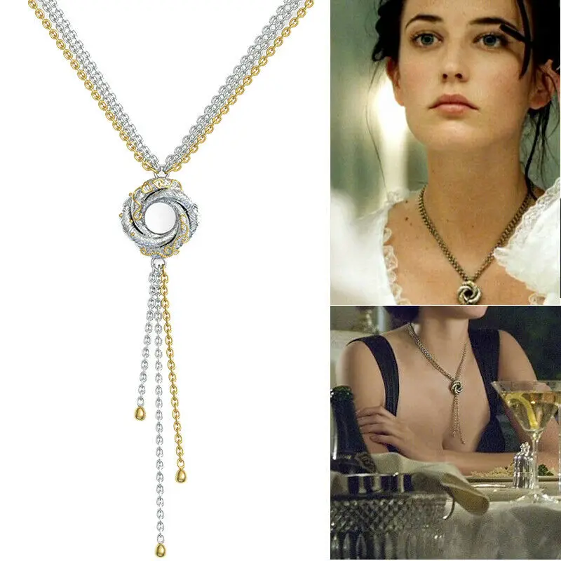 Подвески для косплея из цинкового сплава Xcoser Vesper Lynd Love Knot Necklace James Bond пародия
