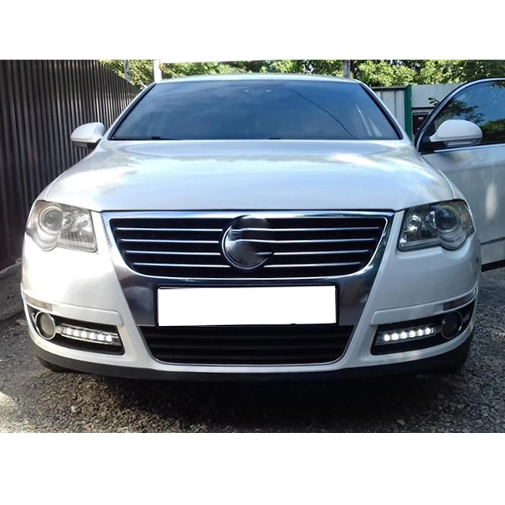 CSCSNL 1Pair Car Fog Lights For Volkswagen VW Passat B6 2005 2006 2007 2008 2009 2010 2011 LED DRL Daytime Running Light - купить по