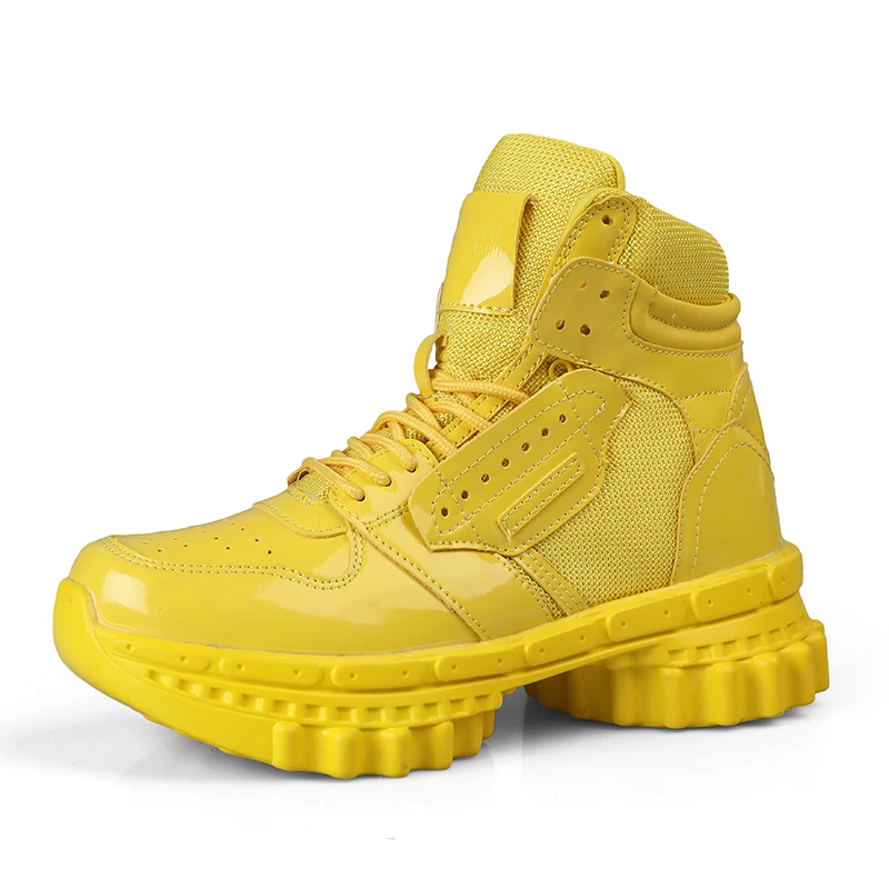 Новые Индивидуальные высокие парные ботинки модные однотонные классные уличные