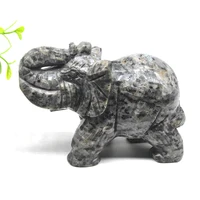 5 elephant statue natural crystal guardian animals figurine labradorite colorful healing stone gem craft home decorations