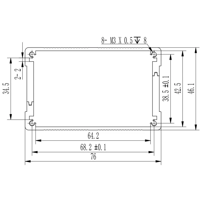 H09 76W46H mm/2 99 ''* 1 81'' блок питания алюминиевый корпус PCB|shell|shell 1/10 |