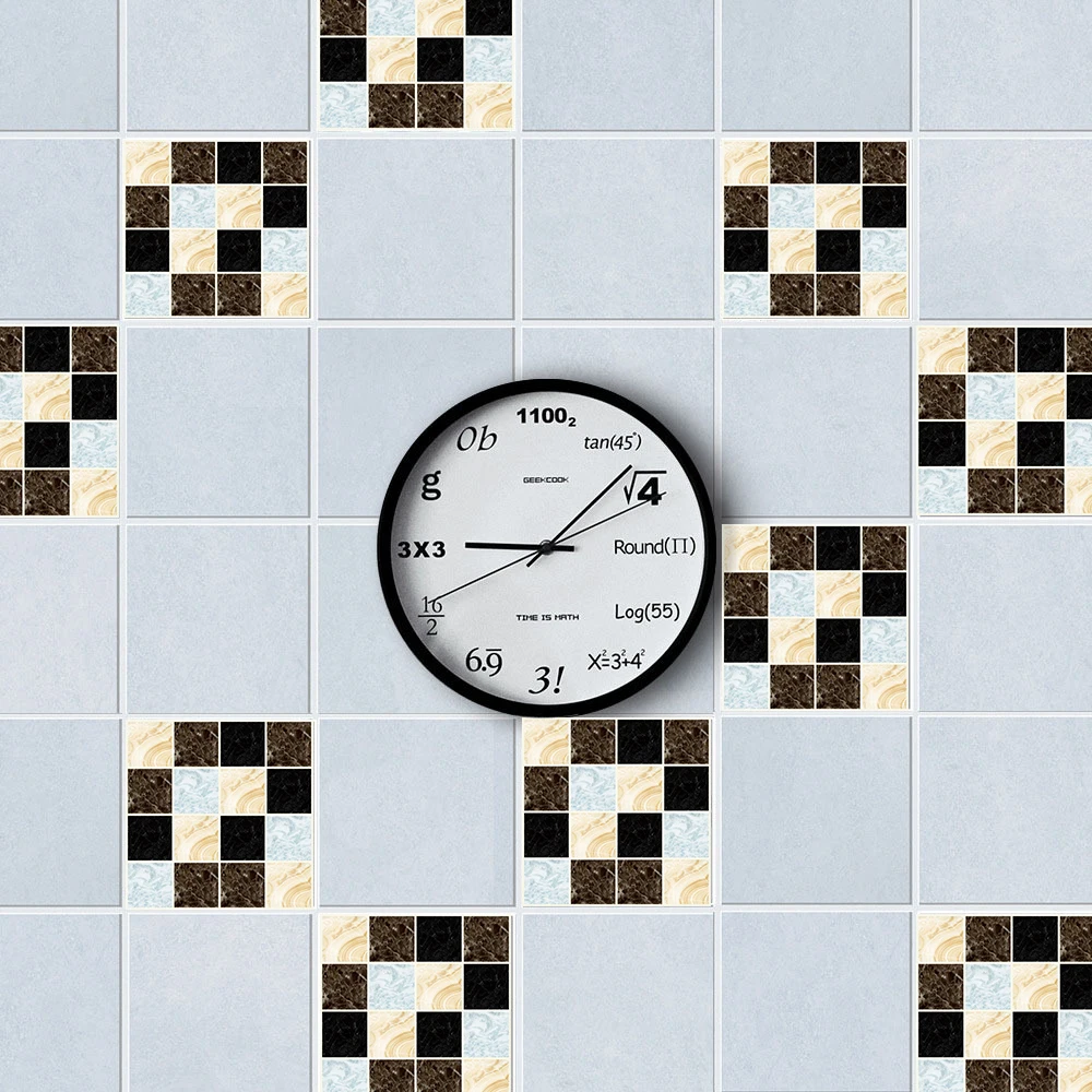 15 шт./компл. Мрамор мозаика Стиль матовый Плитки стены Стикеры Ванная комната