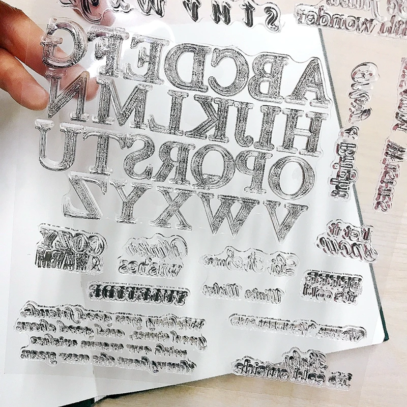 Монограмма четкая прозрачная печать Seal для самостоятельного скрапбукинга