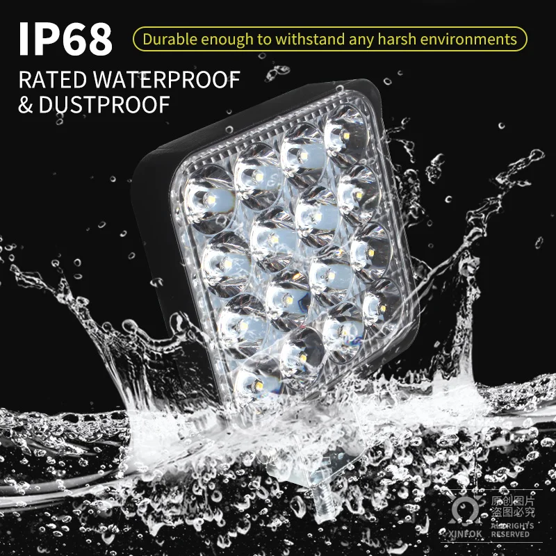 Автомобильные рабочие фары 48 Вт супер яркий светодиодный прожектор для