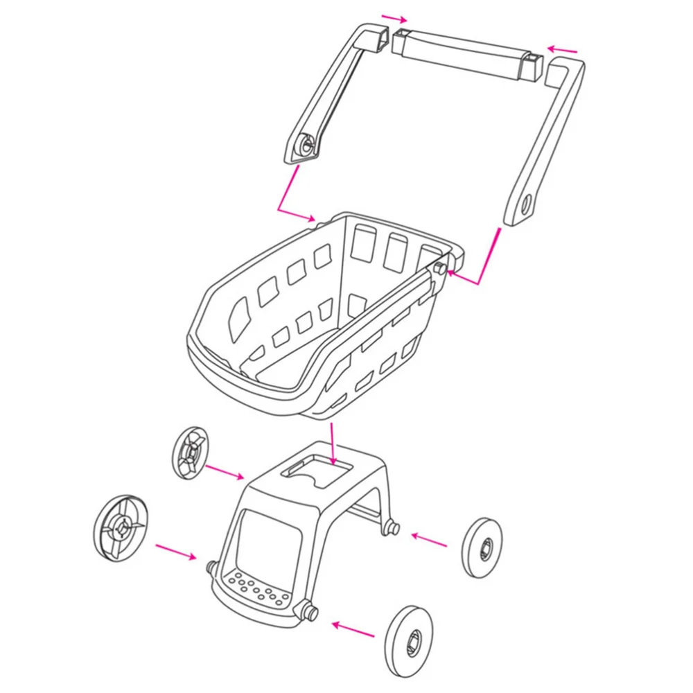 

Toddler Assemble Shopping Cart Simulation Supermarket Shopping Cart Educational Toys Baby Walker Infant Stroller Trolley Food Gr