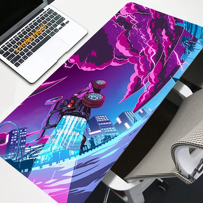 

Игровой коврик для мыши Rocket League, нескользящий коврик для мыши, 90x40 см, из натурального каучука, в стиле аниме
