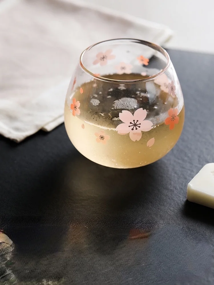 

Small Cup Coffee Creative Transparent Juice Cute Cup Heat Resistant Drinking Glasses Kawaii Copas De Vino Drinkware BK50BL