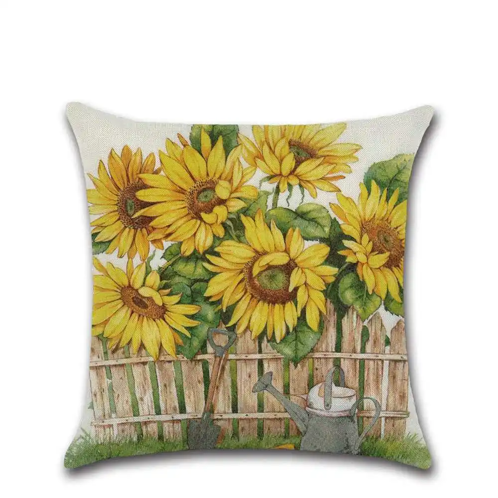 45x45 см льняная Подушка декоративная Наволочка на подушку ручная роспись подушка