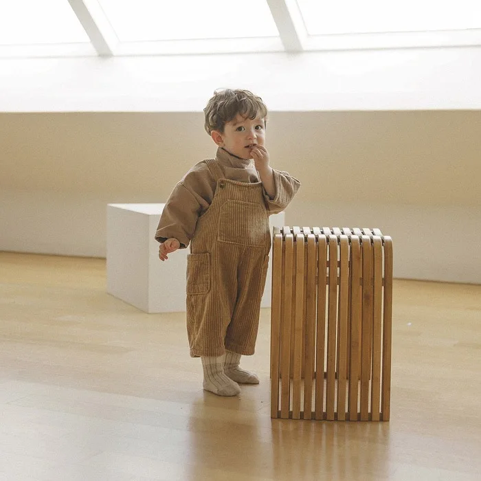 Осенний Детский комбинезон без рукавов модный вельветовый для мальчиков новинка