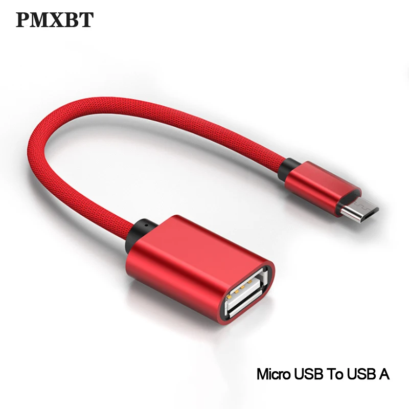 Микро USB кабель OTG со штекером Micro на гнездо 2 0 адаптер для Samsung Huawei Android флэш