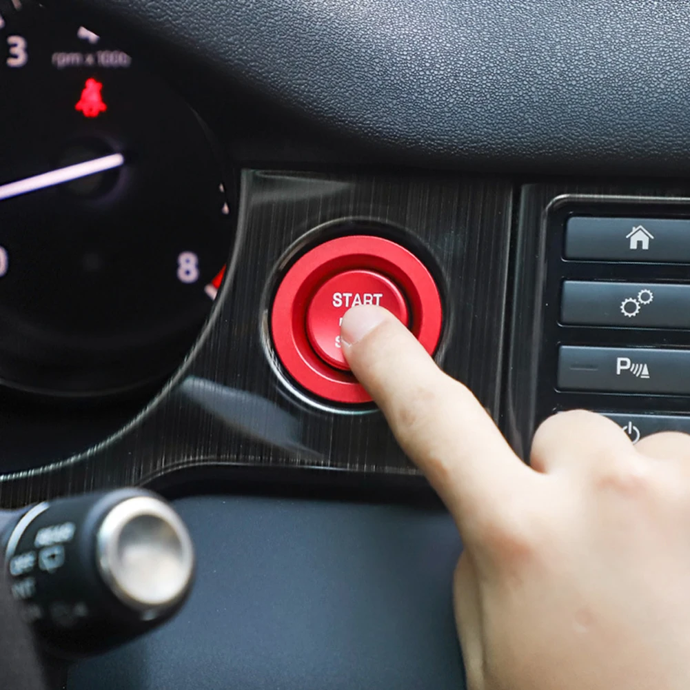 

Auto Engine Start Button Cover Ring Car Styling Aluminum Self Adhesive Car Start Engine Button Key Ring For Land Rover Jaguar