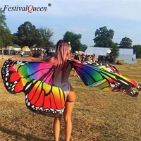 rainbow butterfly wings for women belly dance fashion 360 degree big butterfly props stage performance rave festival big wings