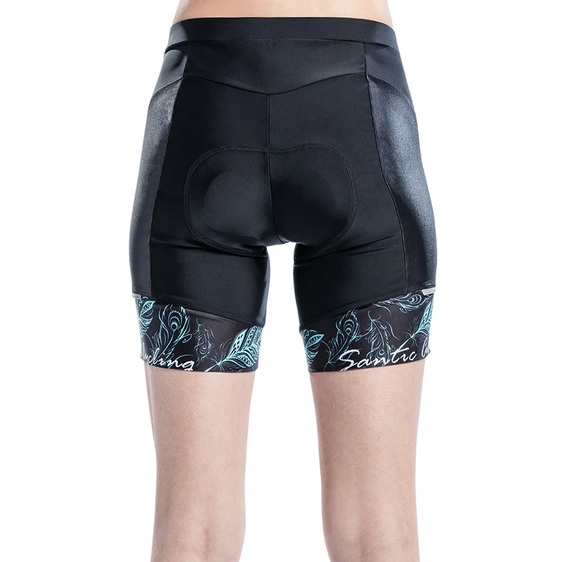 Santic Women Cycling Padded Shorts Pro Fit Coolmax Shockproof 4D Pad Road MTB Bike Bicycle ciclismo Asain S-2XL L8C05097 | Спорт и