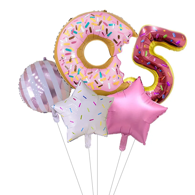 Новые Конфеты Пончик цифровой набор 32-дюймовый алюминиевой фольги шары День