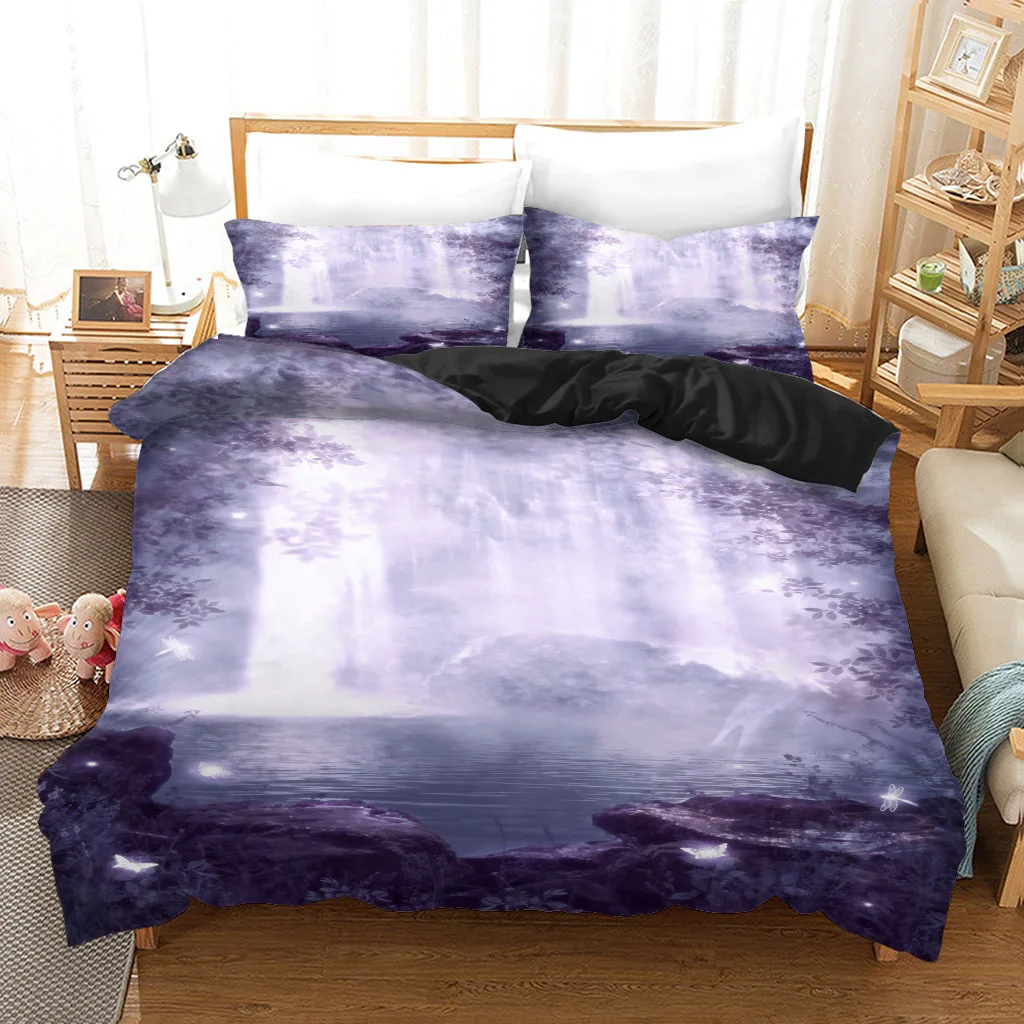 

Cartoon Bedding Set 3d Fairy Tale Girls Duvet Cover Kids Girls Bedroom Luxury Flower Bedding Sets King Queen Full Twin Size