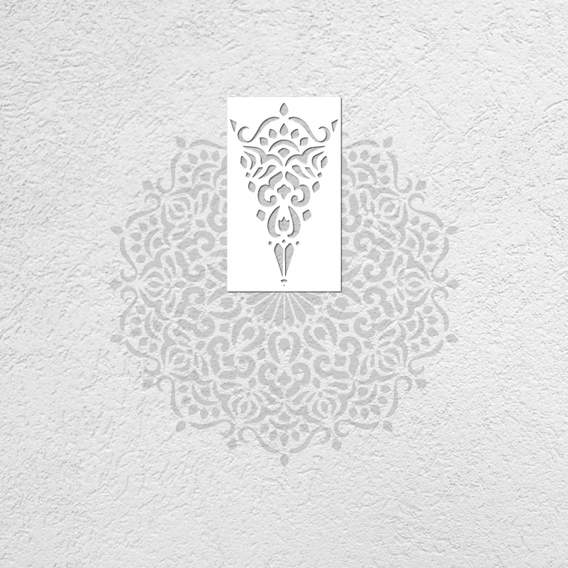 

100cm - 140cm Stencils For Walls Large Furniture Flooring Templates Reusable Giant Mandala Indian Arabic Ethnic Round S054