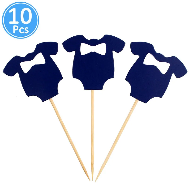 10pcs blue topper 10/6 шт. блеск Бумага 1 для капкейка-первый День рождения украшения 1st на день рождения мой один год для маленьких мальчиков и девочек расходные материалы - Цвет: 10pcs blue topper