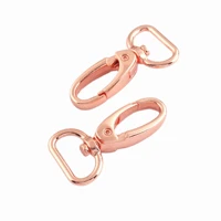 swivel clasps rose gold d ring swivel snap hooks lobster clasp claw push gate trigger clasps for keychain or backpack