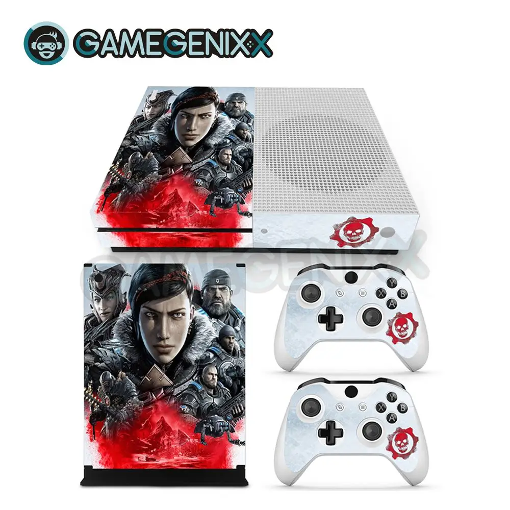 Наклейка на кожу GAMEGENIXX Виниловая наклейка для Xbox One Slim Console и 2 контроллера-шестерни 5