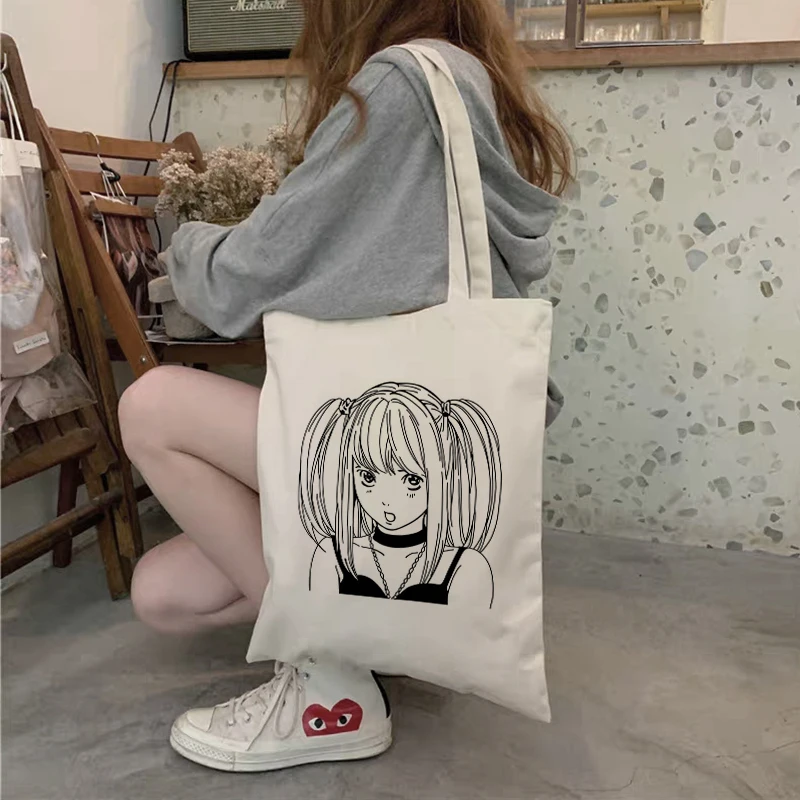Сумки для покупок Misa Amane Death Note женские холщовые сумки-тоуты с рисунком аниме