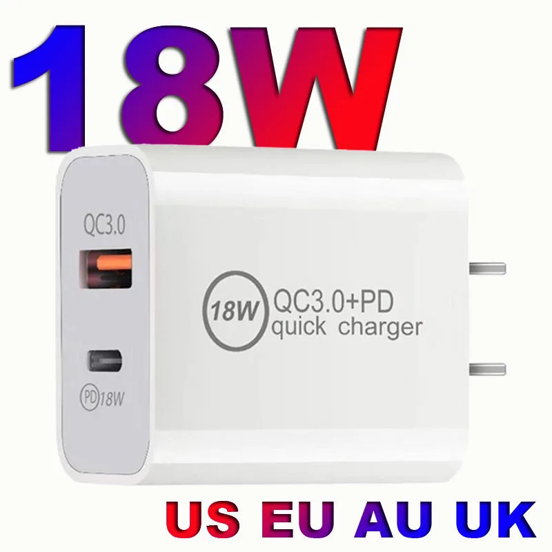 

Сетевое зарядное устройство с двумя портами USB Type-C, 18 Вт