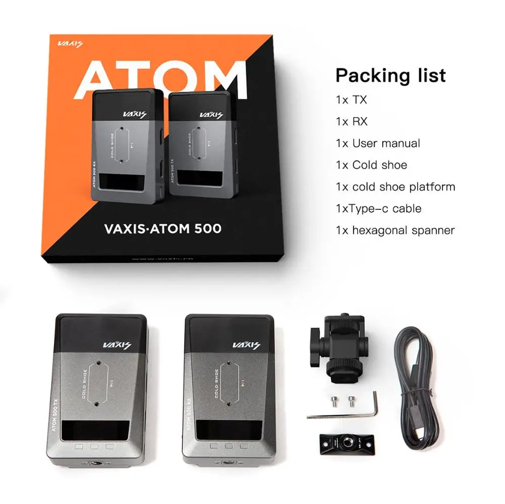 Беспроводной приемник передатчик Vaxis ATOM 500 1080P HD двойное HDMI изображение видео