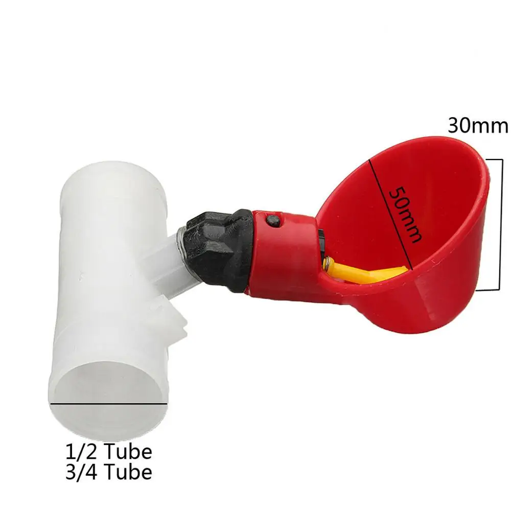 Water with connector Автоматические стаканы кормушки поилки для воды курица поилка птицы ЧУК клетка для птицы питьевой воды чаша 3 - Цвет: Water with connector