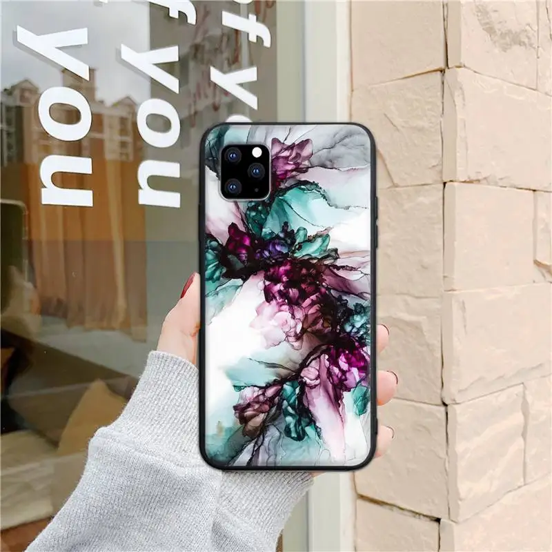 

Artistic agate marble Phone Case for iphone 6s 7 8 plus xr xs 11 12pro max mini Cover Fundas Coque