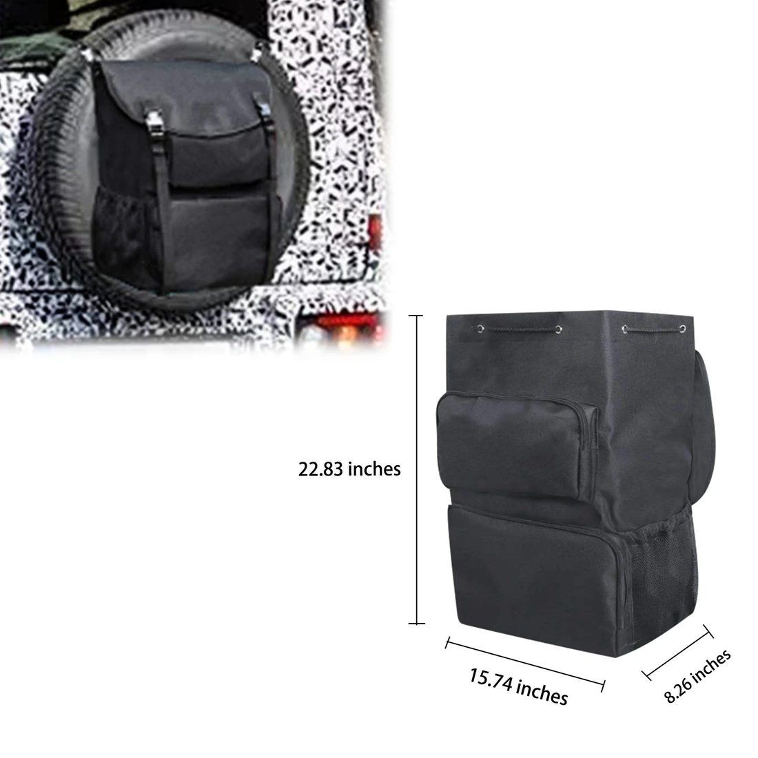 

Большая вместительная сумка для мусора для запасного колеса внедорожника для Jeep Wrangler TJ JK JKU JL JLU 2007-2021, сумка ...