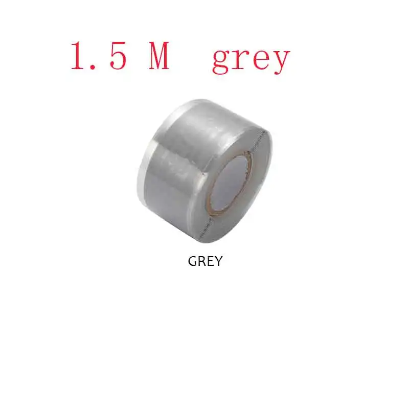 25mmx1.5M grey 3M новая многоцелевая самоклеящаяся прочная черная резиновая силиконовая лента для ремонта водонепроницаемая клейкая лента спасательная самоплавляющаяся проволока - Цвет: 25mmx1.5M grey